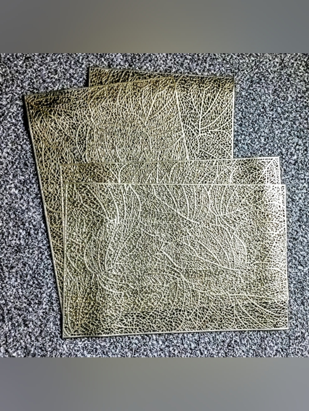 4 ELEGANT Gold Decorative Placemats